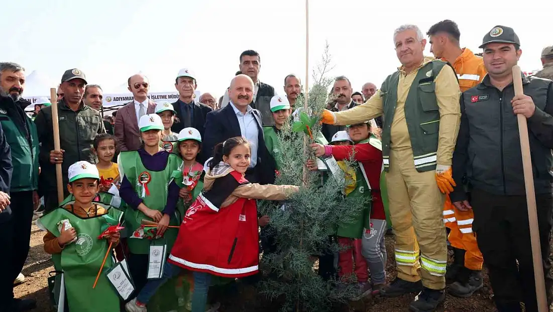 Adıyaman'da 10 bin 500 fidan toprakla buluştu