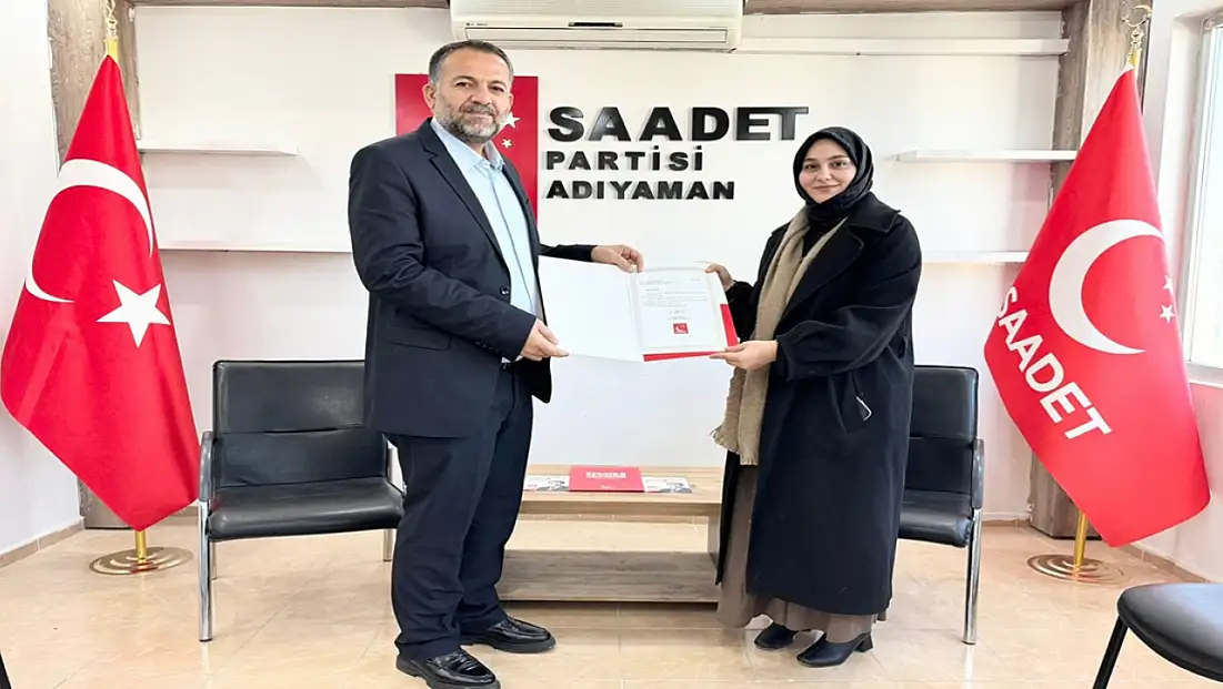 Saadet Partisi Adıyaman Kadın Kolları Başkanlığına Elif Nur Çil atand