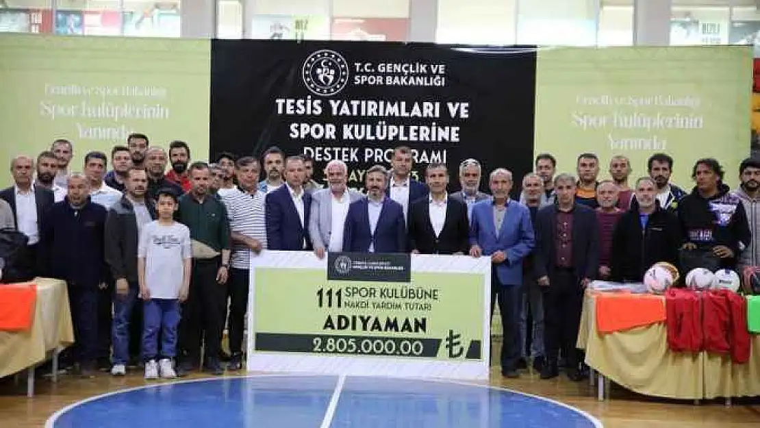 Adıyaman'da spor kulüplerime nakdi destek