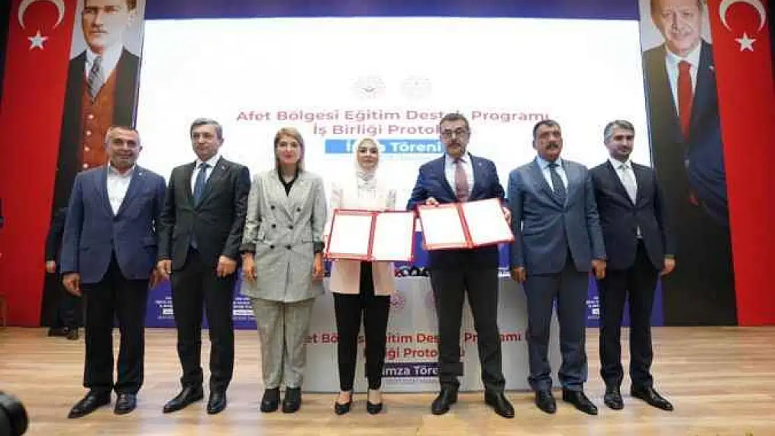 'Afet Bölgesi Eğitim Destek Programı İş Birliği Protokolü' İmzalandı