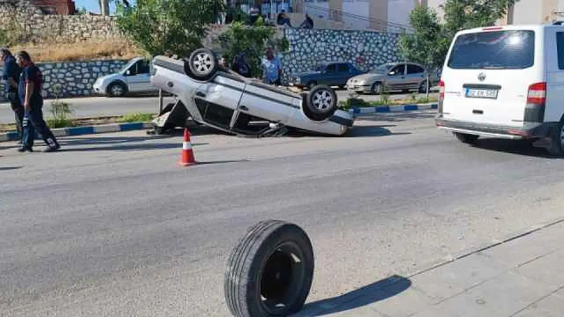 Kontrolden Çıkan Otomobil Takla Attı :1 yaralı