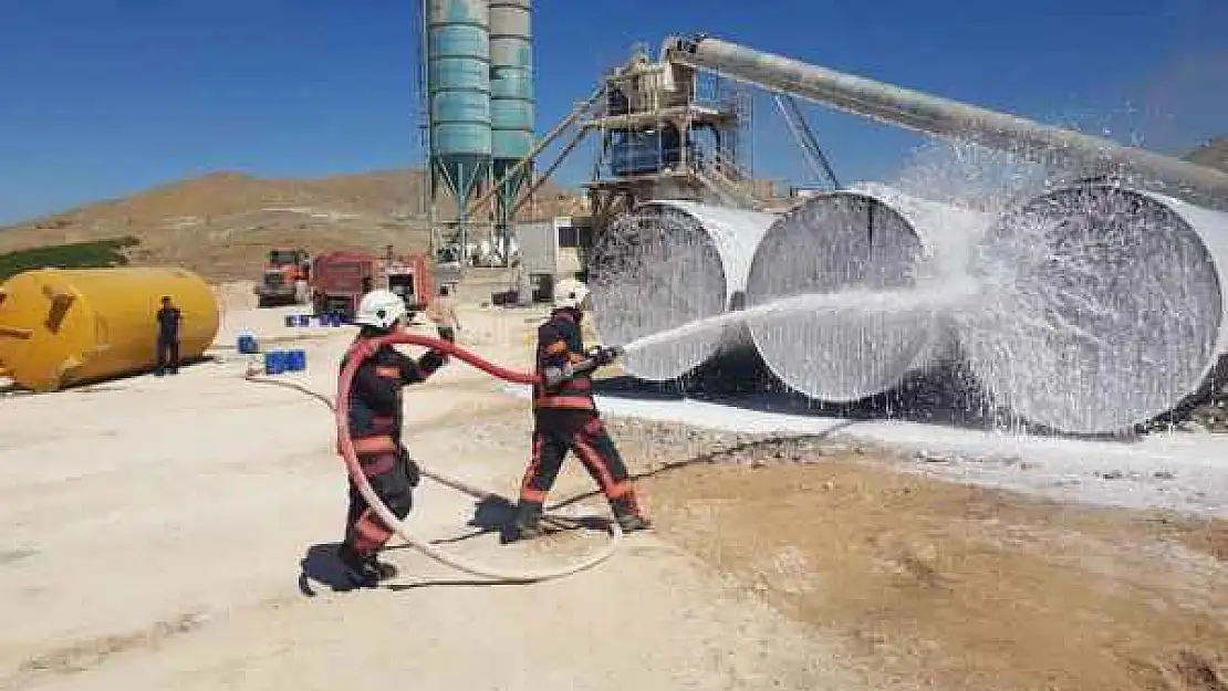 Asfalt Şantiyesinde Korkutan Yangın