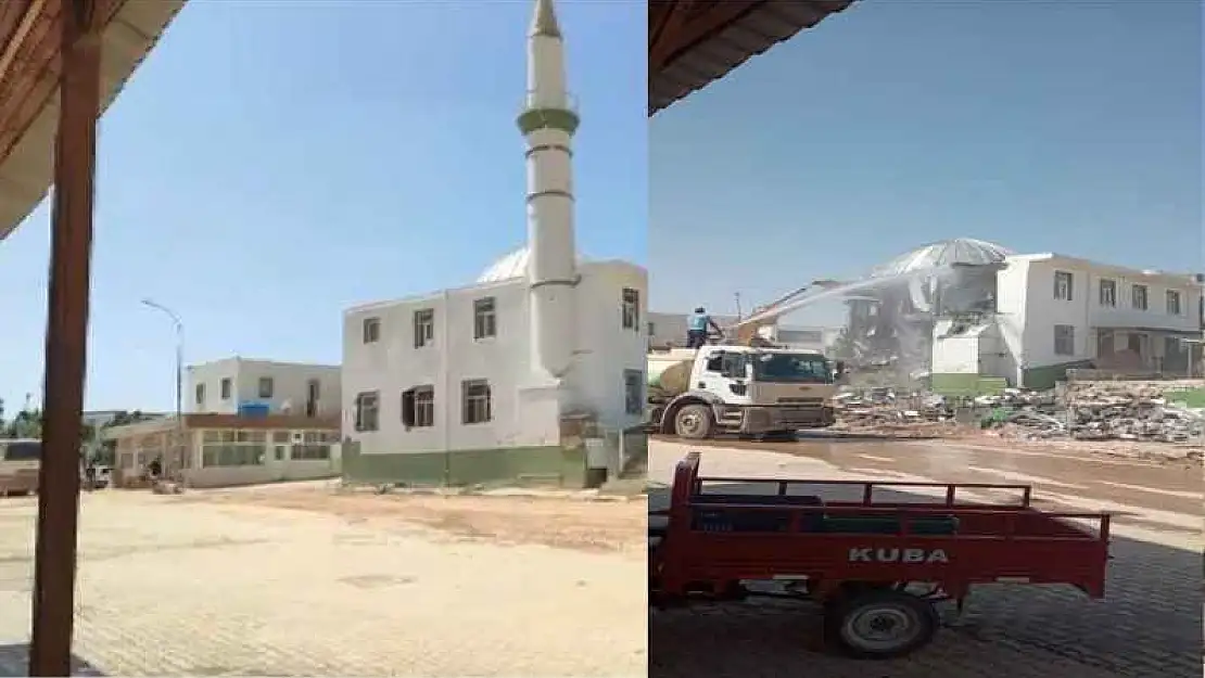 Ağır Hasar Alan Cami Yıkıldı