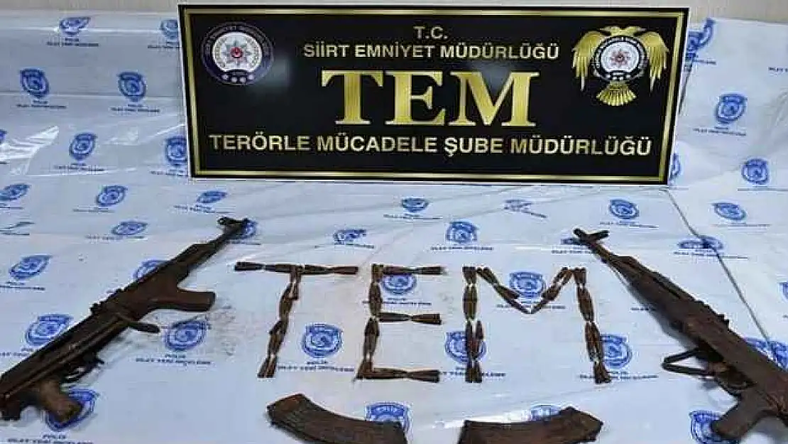 Siirt'te Terör Operasyonunda Toprağa Gömülü Silah ve Fişekler Ele Geçirildi