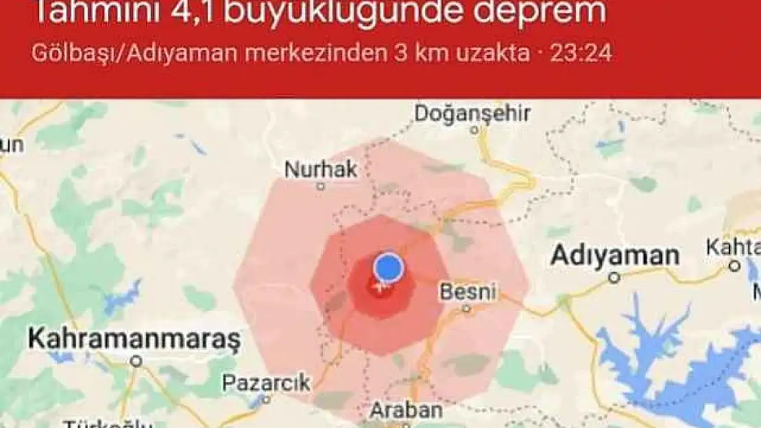 Gölbaşı İlçesinde 4.1 şiddetinde deprem