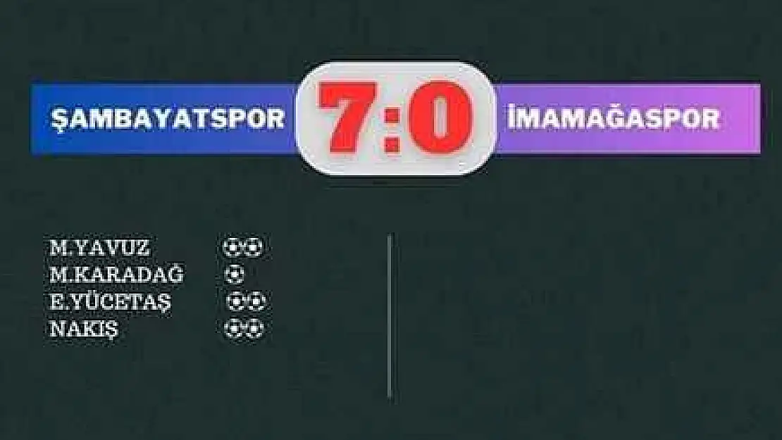 Şambayatspor 7-0 İmamağaspor