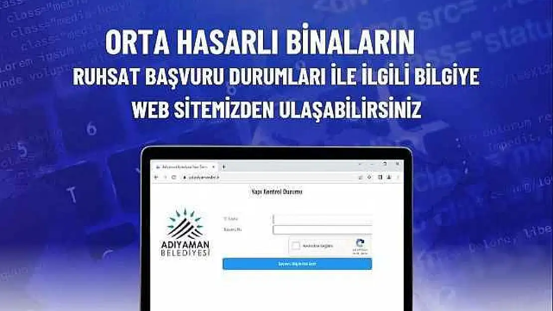 Güçlendirme başvuruları belediye sayfasından takip edilebilecek