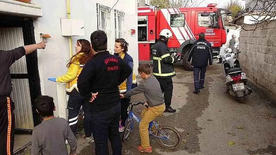 Çamaşır makinesinden çıkan yangın korkuttu