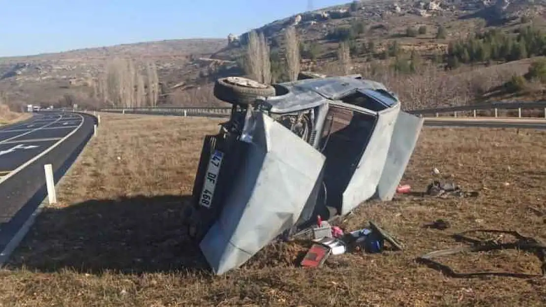 Mardin'de şarampole yuvarlanan otomobilde 1 kişi yaralandı