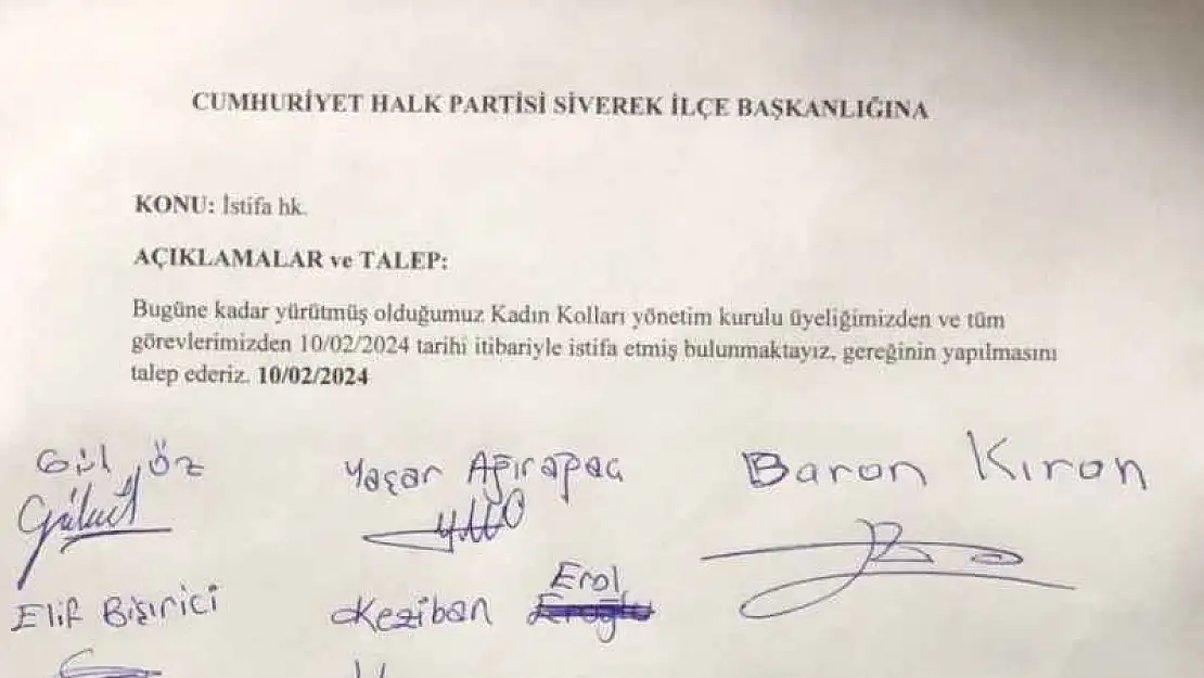 Siverek CHP teşkilatında toplu istifa