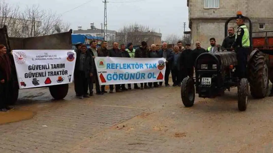 Traktör sürücülerine jandarmadan güvenli tarım eğitimi