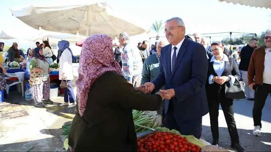 Başkan Aputkan'dan pazarcı esnafına ziyaret