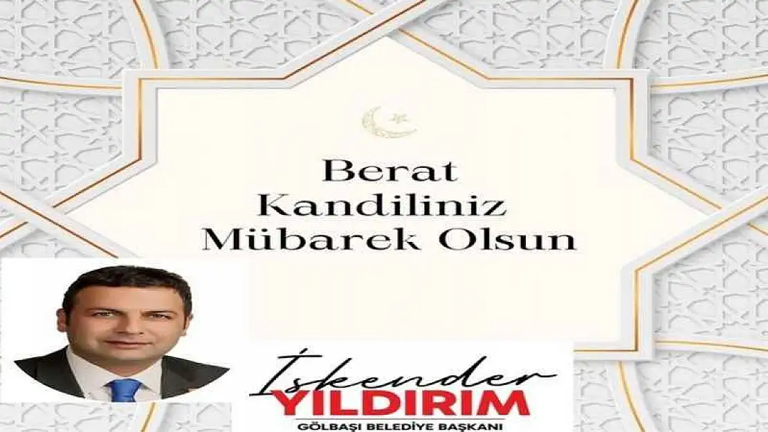 Başkan Yıldırım'dan Berat Kandili Mesajı