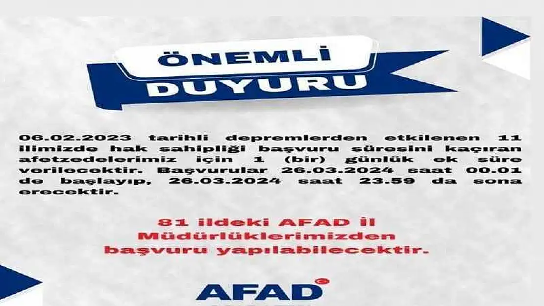 Hak Sahipliği İçin Son Fırsat: Hak Sahipliği Ek Süre