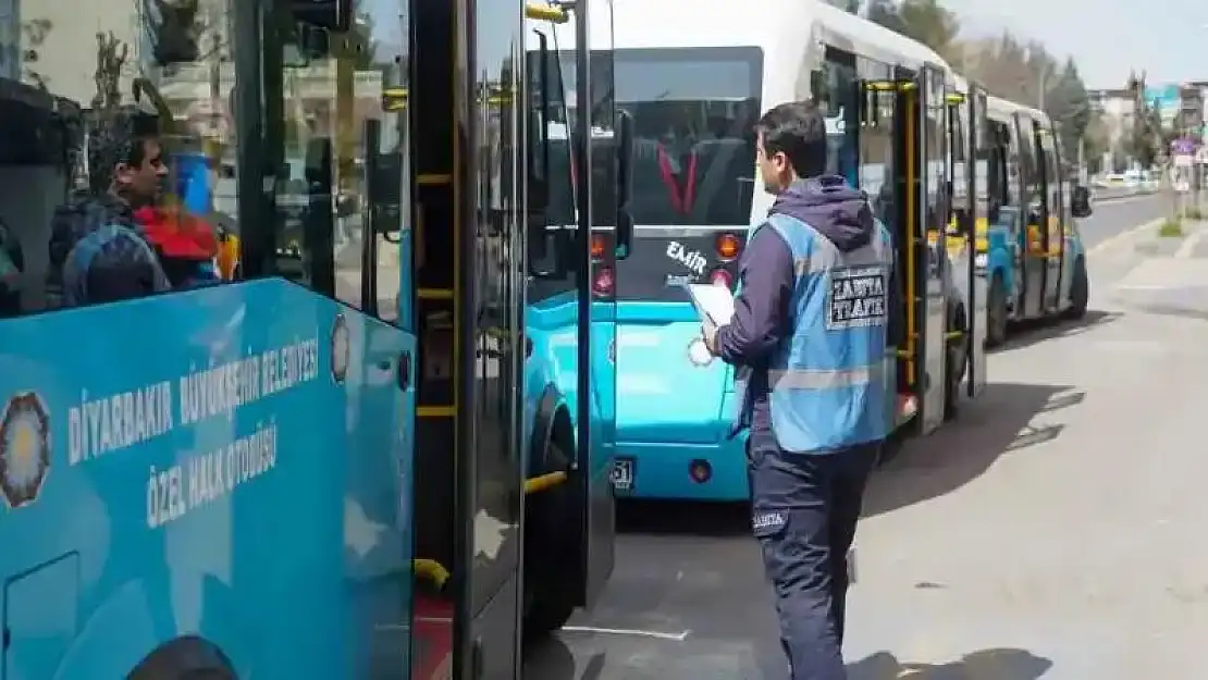 Diyarbakır'da zabıtadan toplu taşıma araçlarına abonman kart denetimi