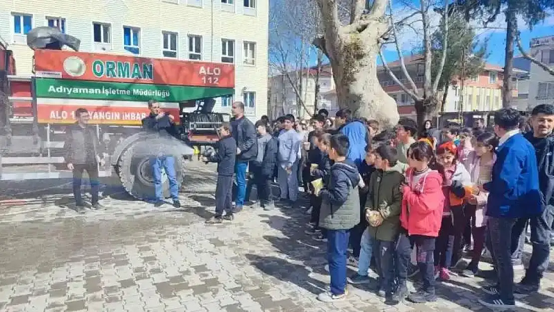 Gölbaşı ilçesinde öğrencilere orman yangını eğitimi verildi