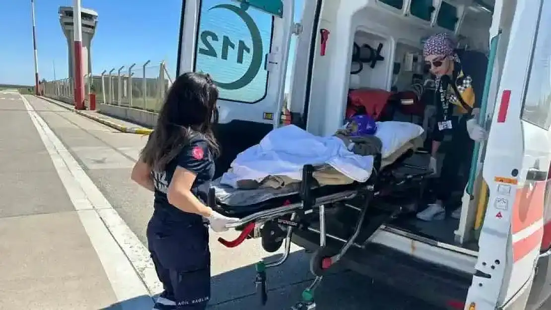 Şırnak'ta 91 yaşındaki hasta, ambulans helikopter ile Diyarbakır'a sevk edildi