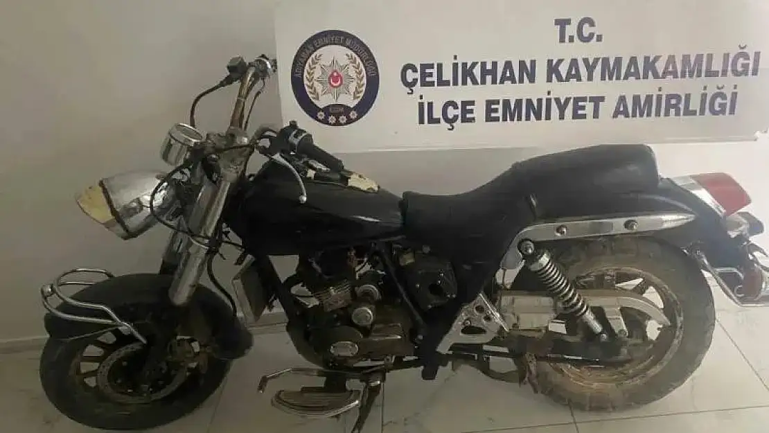 Şanlıurfa'dan çalınan motosiklet Çelikhan'da bulundu