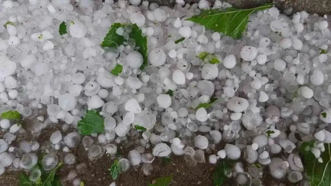 Siirt'te ceviz büyüklüğünde dolu yağdı