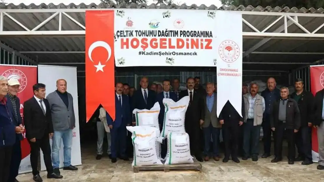 Çorum Osmancık'ta üreticilere 18 ton çeltik tohumu dağıtıldı