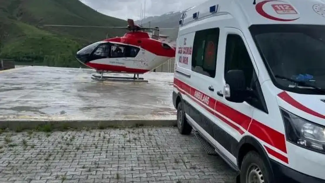 Apandisit tanısı konulan hasta için helikopter havalandı
