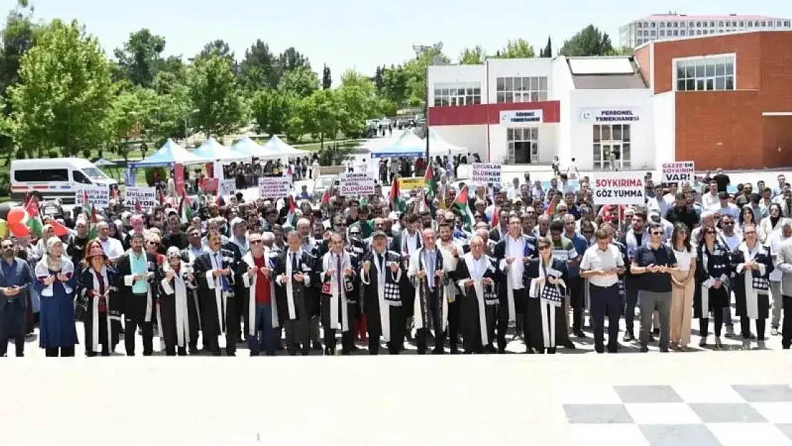 Adıyaman Üniversitesinde Gazze'ye destek yürüyüşü düzenlendi