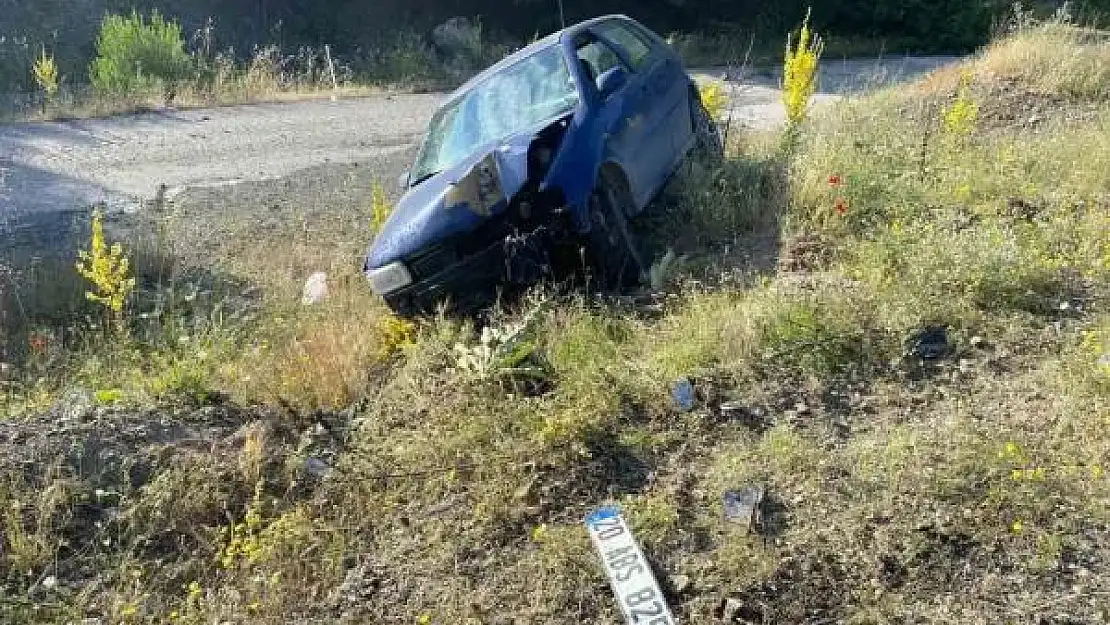 Malatya'da otomobil şarampole uçtu, 1 yaralı
