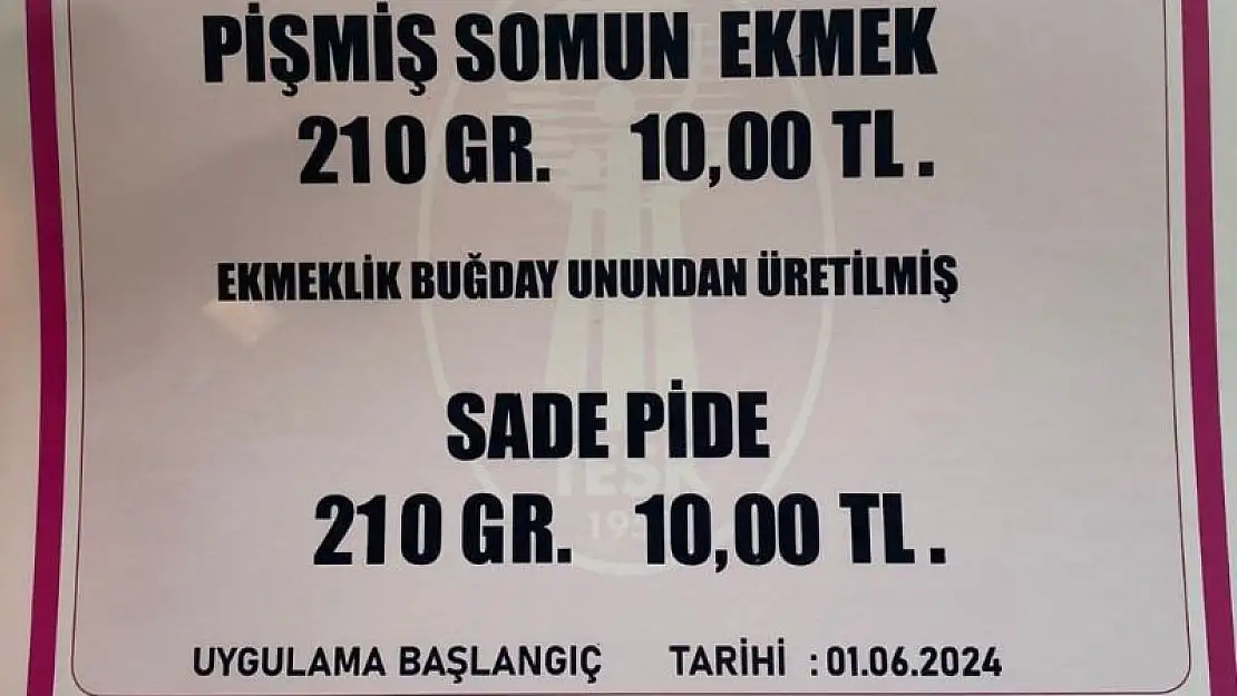 Adana'da 210 gram ekmek 10 lira oldu