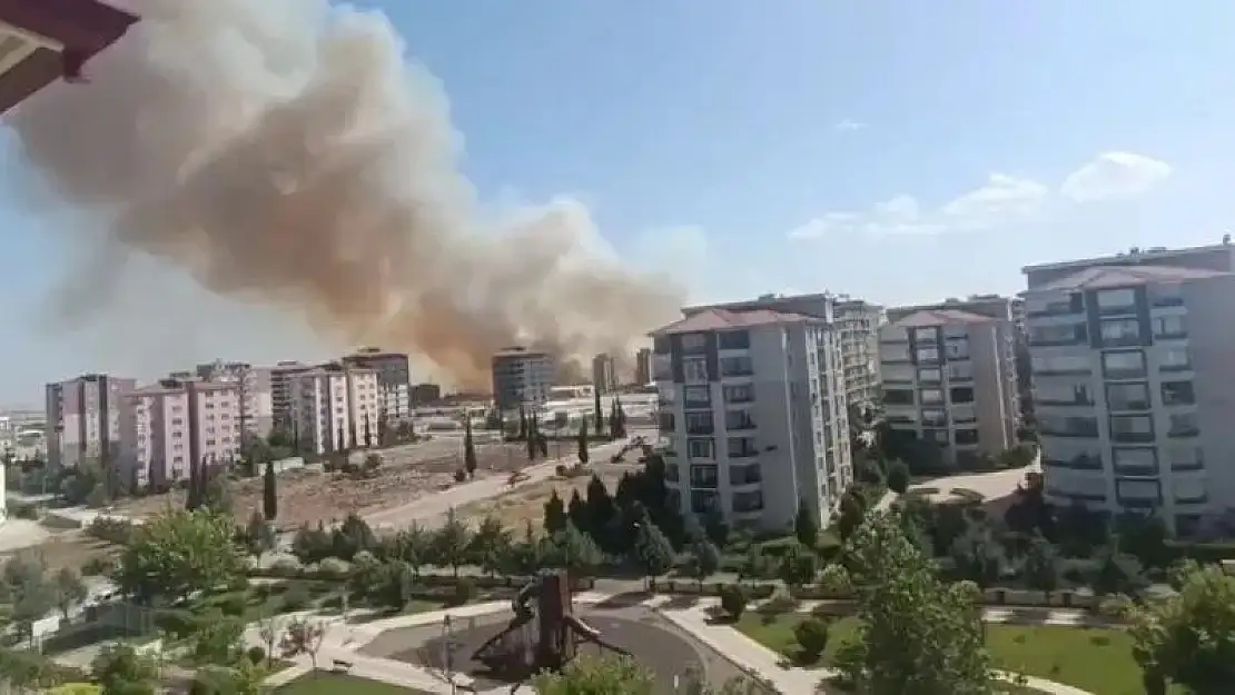 Anız yangını korku ve paniğe neden oldu