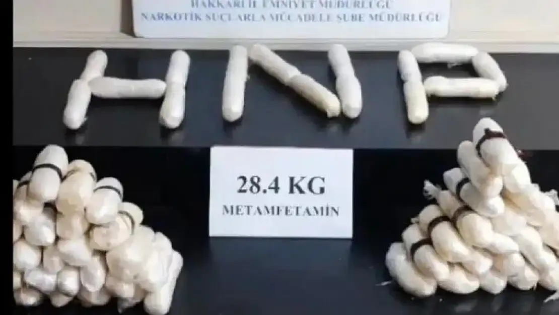 28 kilo 400 gram kristal halde metamfetamin yakalandı