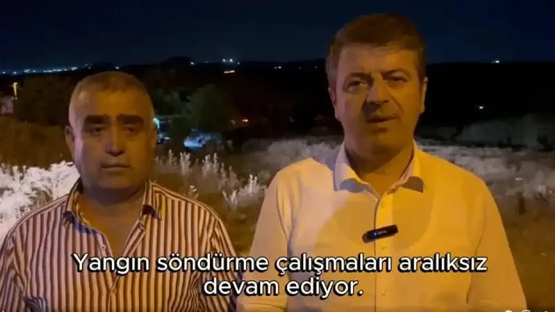 Başkan Tutdere 'Yangın söndürülünceye kadar tüm ekiplerimizle sahada olacağız