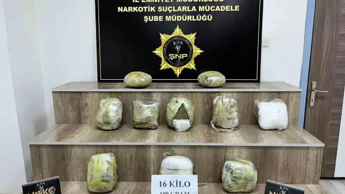 Siverek'te 16 kilo skunk ele geçirildi
