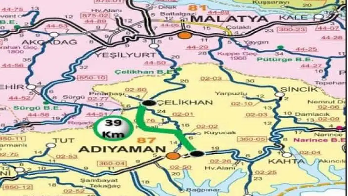 Adıyaman Çelikhan arası yol ihalesi yapıldı