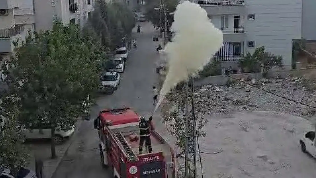 Adıyaman'da elektrik hattında yangın çıktı