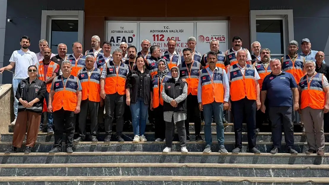 Adıyaman'da Muhtarlar AFAD gönüllüsü oldu