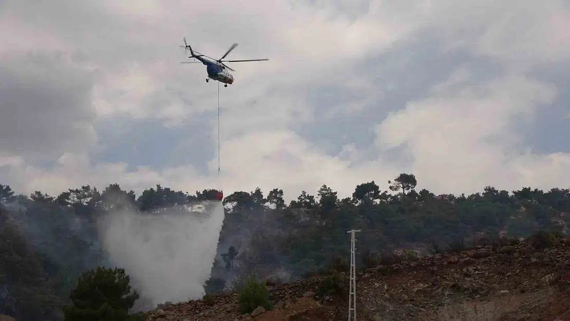 Adıyaman'da orman yangınına helikopterle müdahale edildi