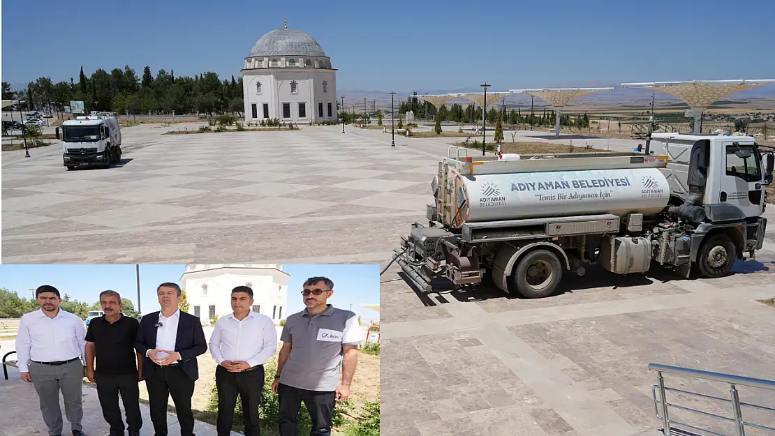 Adıyaman'da Safvan Bin Muattal Türbesi'nde temizlik çalışması