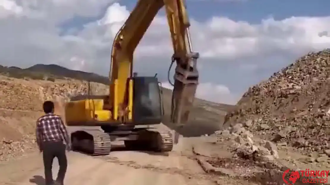 Adıyamanlı operatörün iş makinesiyle imtihanı