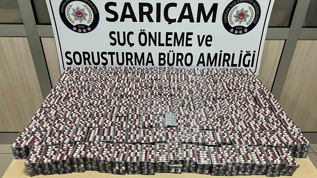 Apartman dairesine yapılan baskında 27 bin 412 uyuşturucu ele geçirildi
