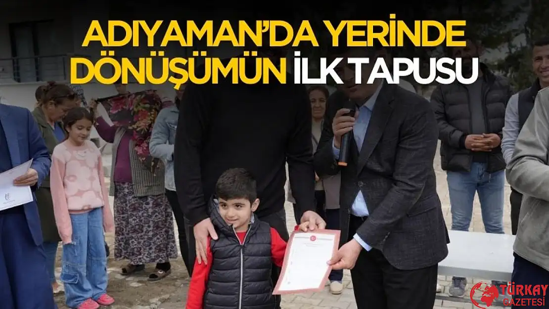 Başkan Tutdere, yerinde dönüşümle tamamlanan ilk sitenin tapularını teslim etti