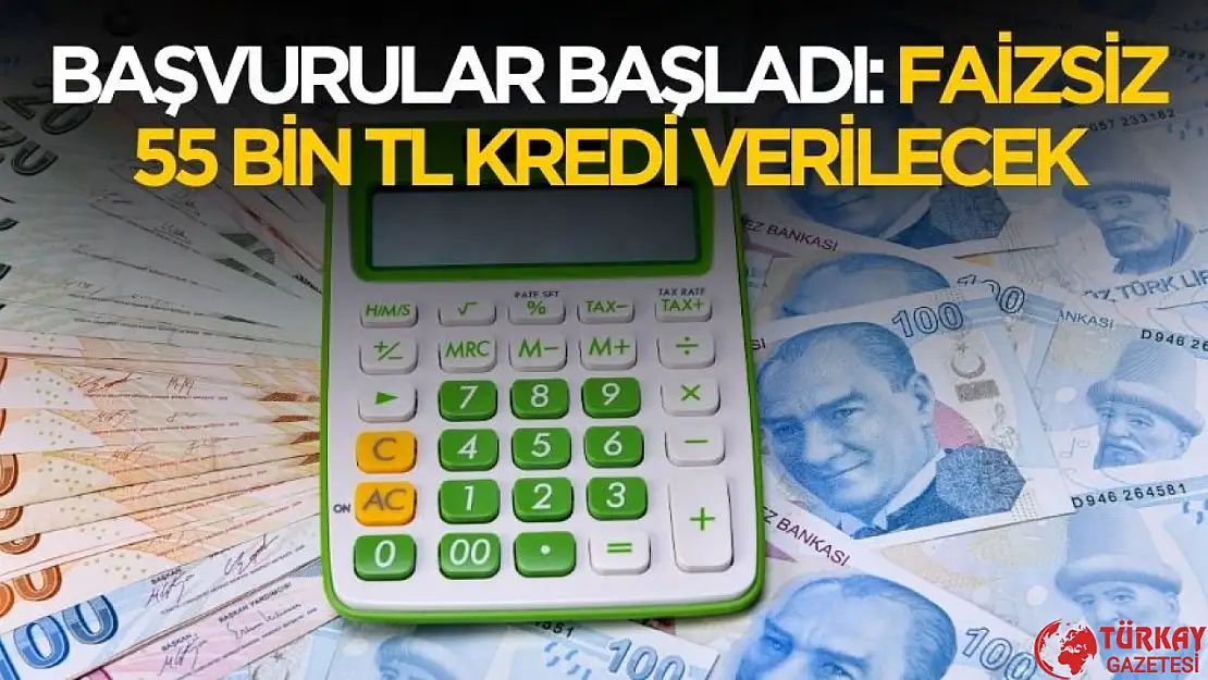 Başvurular başladı! Bankalar faizsiz 55 bin TL kredi verecek