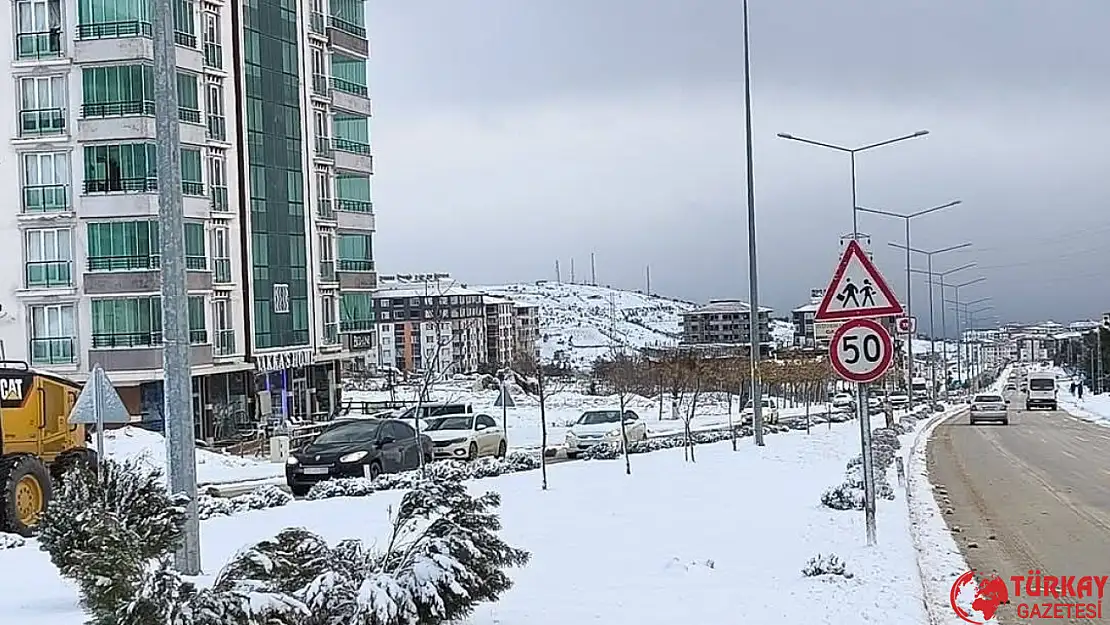 Adıyaman Besni'de kar ve tipi etkili oldu