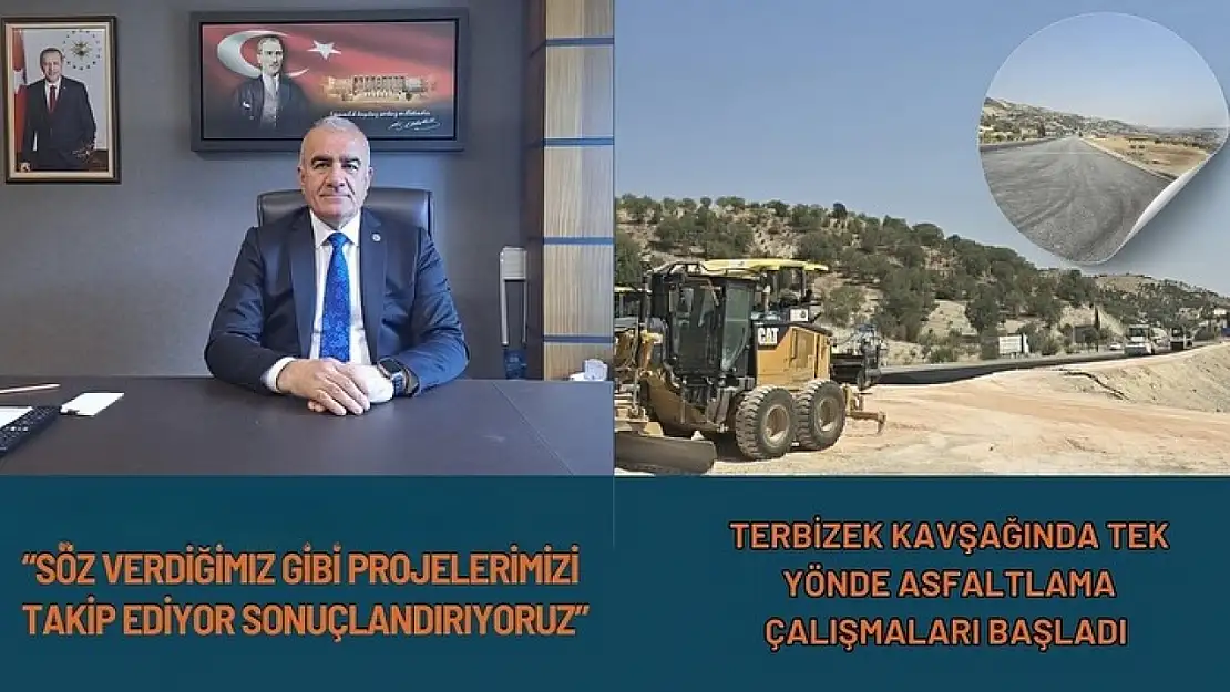 Besni Terbizek Kavşağı'nda asfaltlama çalışmaları başladı
