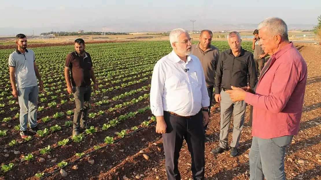 Adıyaman'da çiftçilerin yılda üç ürün alabilmesi için tarla kiralayıp çiftçileri bilgilendirdi