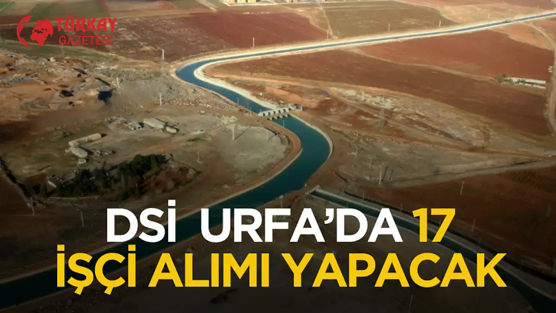 DSİ Şanlıurfa'da 17 işçi alımı yapacak