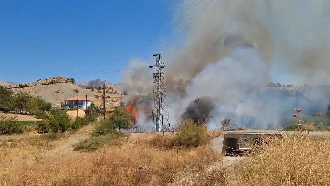 Elektrik direğindeki patlama yangına neden oldu