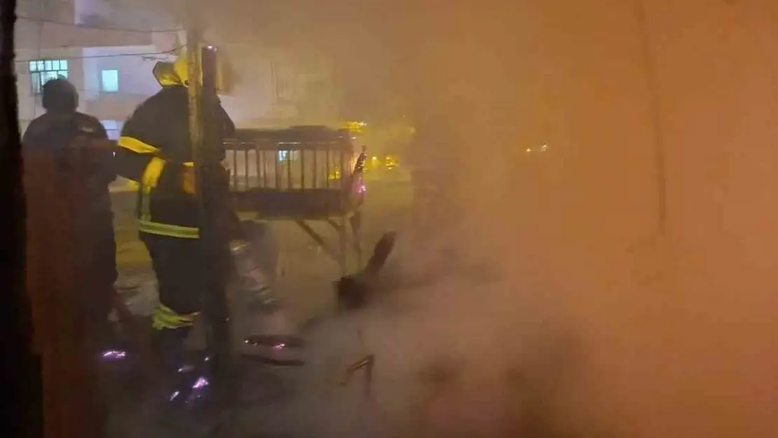 Adıyaman Besni'de Fırına Ait Odunlar Kül Oldu