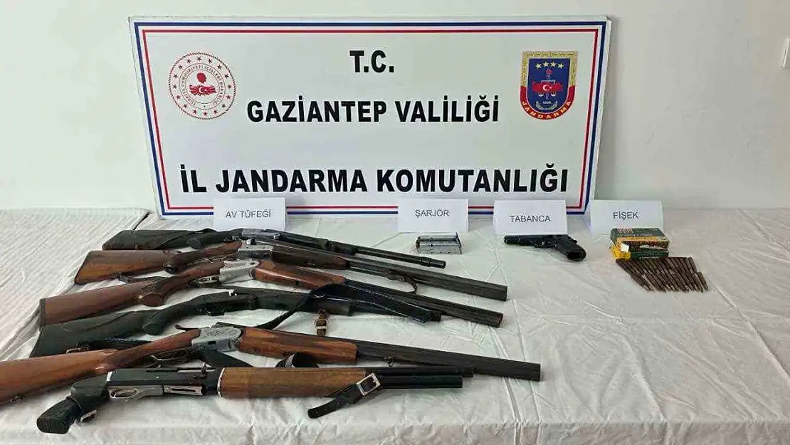 Gaziantep'te 20 adet kaçak silah ele geçirildi