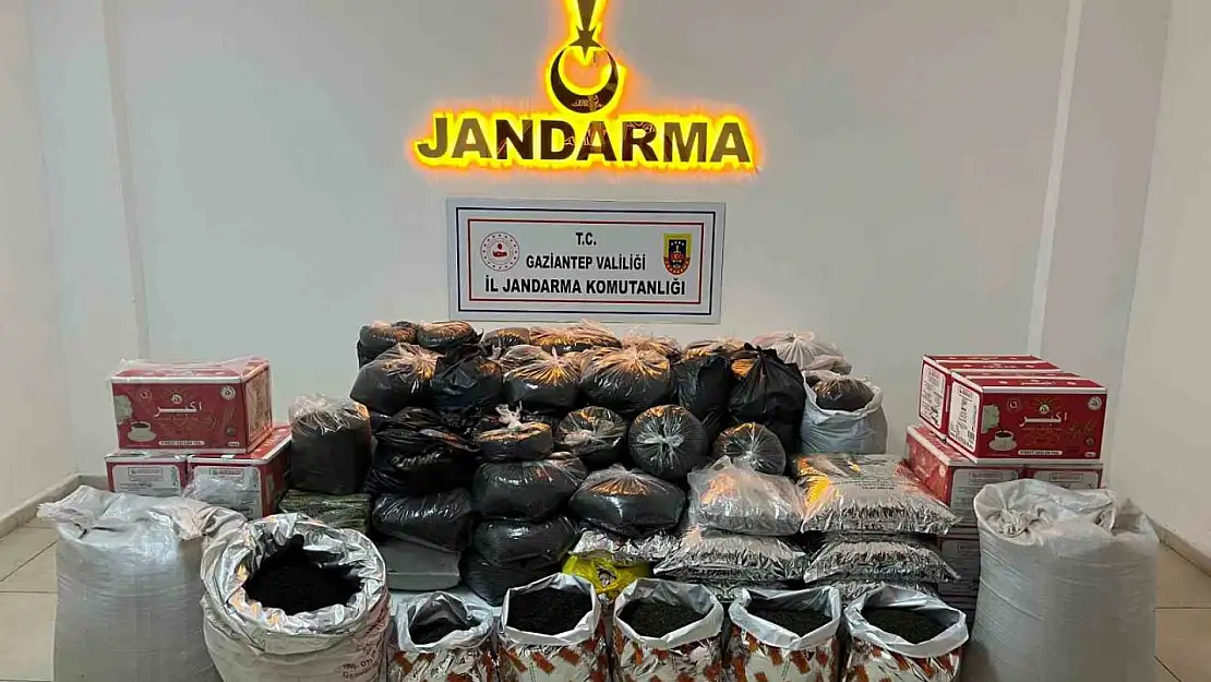 Gaziantep'te 300 kilo kaçak çay ele geçirildi