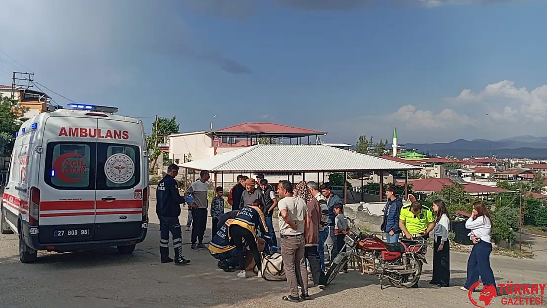 Gaziantep'te motoru deviren yaşlı adam yaralandı